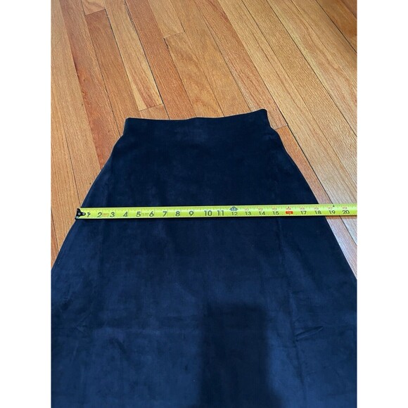 Evereve Level 99 Julia Faux Suede Midi Skirt Size XS Side Slit Modest Office NEW - Picture 7 of 16